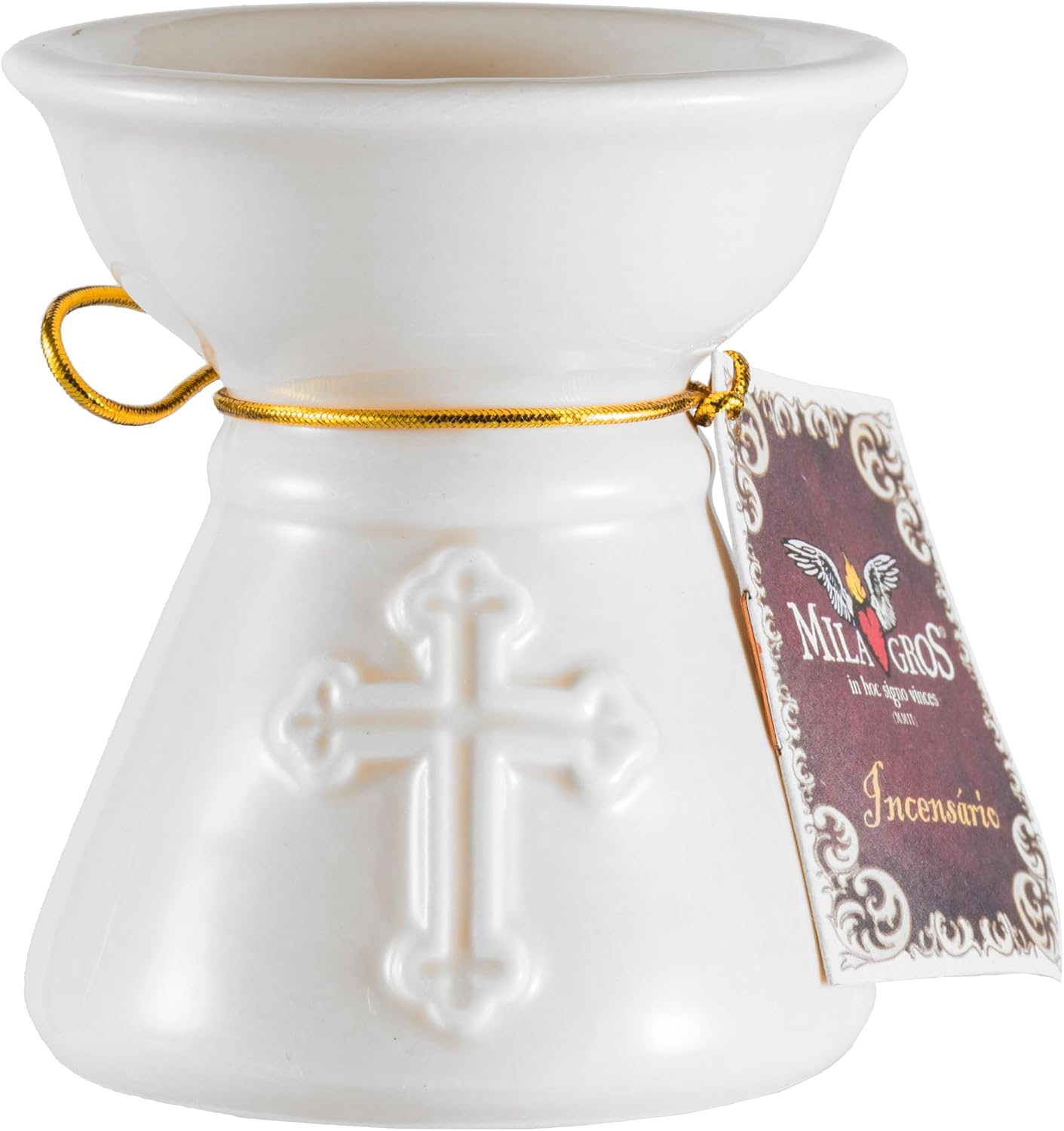 Liturgical Incense Starter Kit - 18 Varieties, Ceramic Burner, 3.2 oz (White)