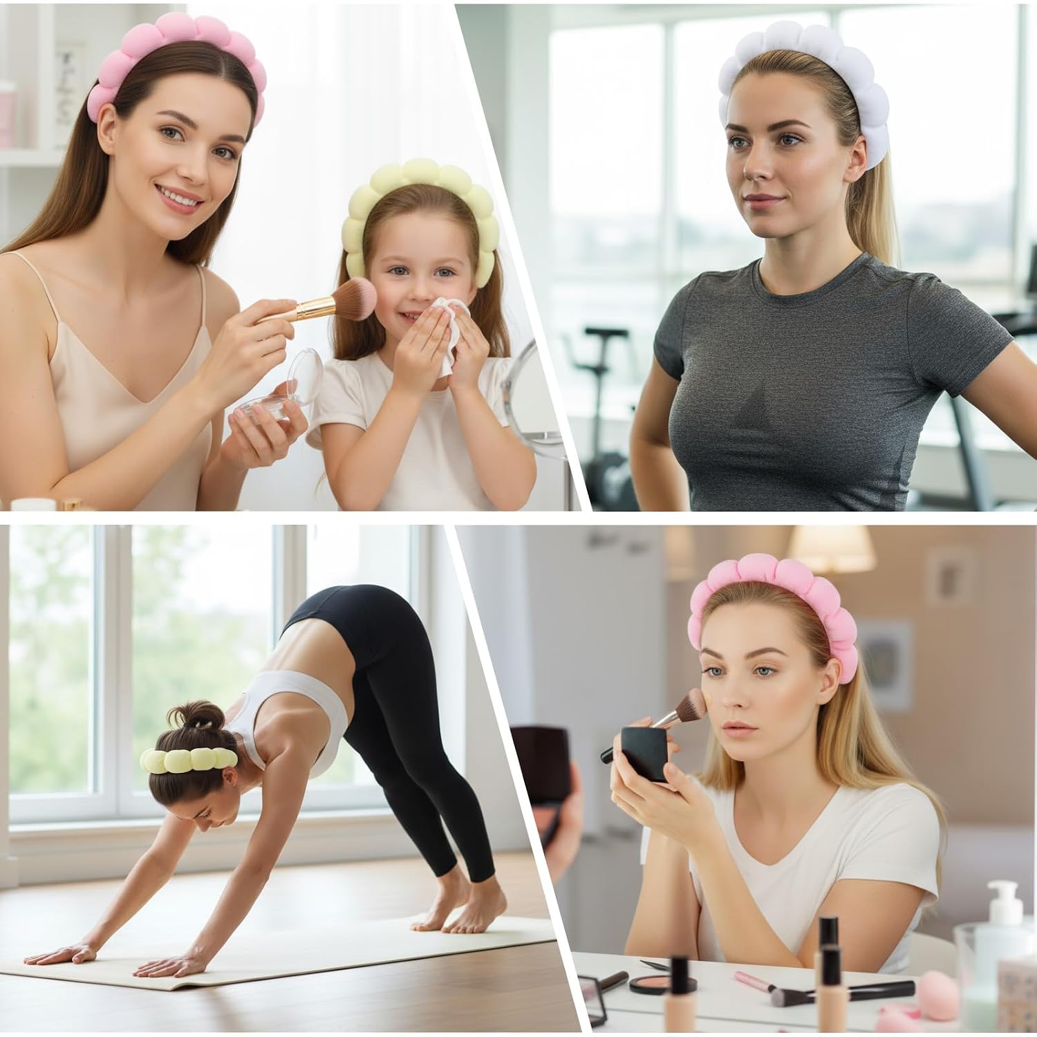 10Pcs Spa headband for Women makeup headband Bulk skincare headbands Bubble Band for Washing Face Women Puffy Hair Band for Washing Face Woman skin care headbands Headwear Hair Accessories