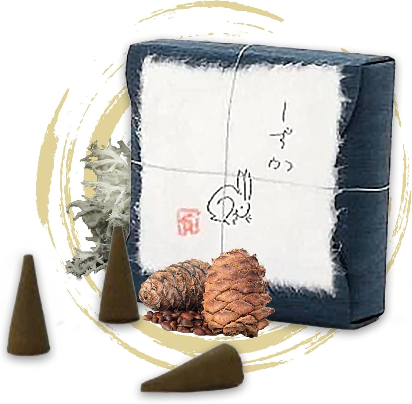 Hasegawa Rabbit Series Japanese Incense Cones: 12 Cones, Gentle Aroma with Adorable Rabbit Illustration, Made in Japan, 15-17 Min Burn Time (Shizuka: A Tranquil Meadow Fragrance)