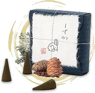 Hasegawa Rabbit Series Japanese Incense Cones: 12 Cones, Gentle Aroma with Adorable Rabbit Illustration, Made in Japan, 15-17 Min Burn Time (Shizuka: A Tranquil Meadow Fragrance)