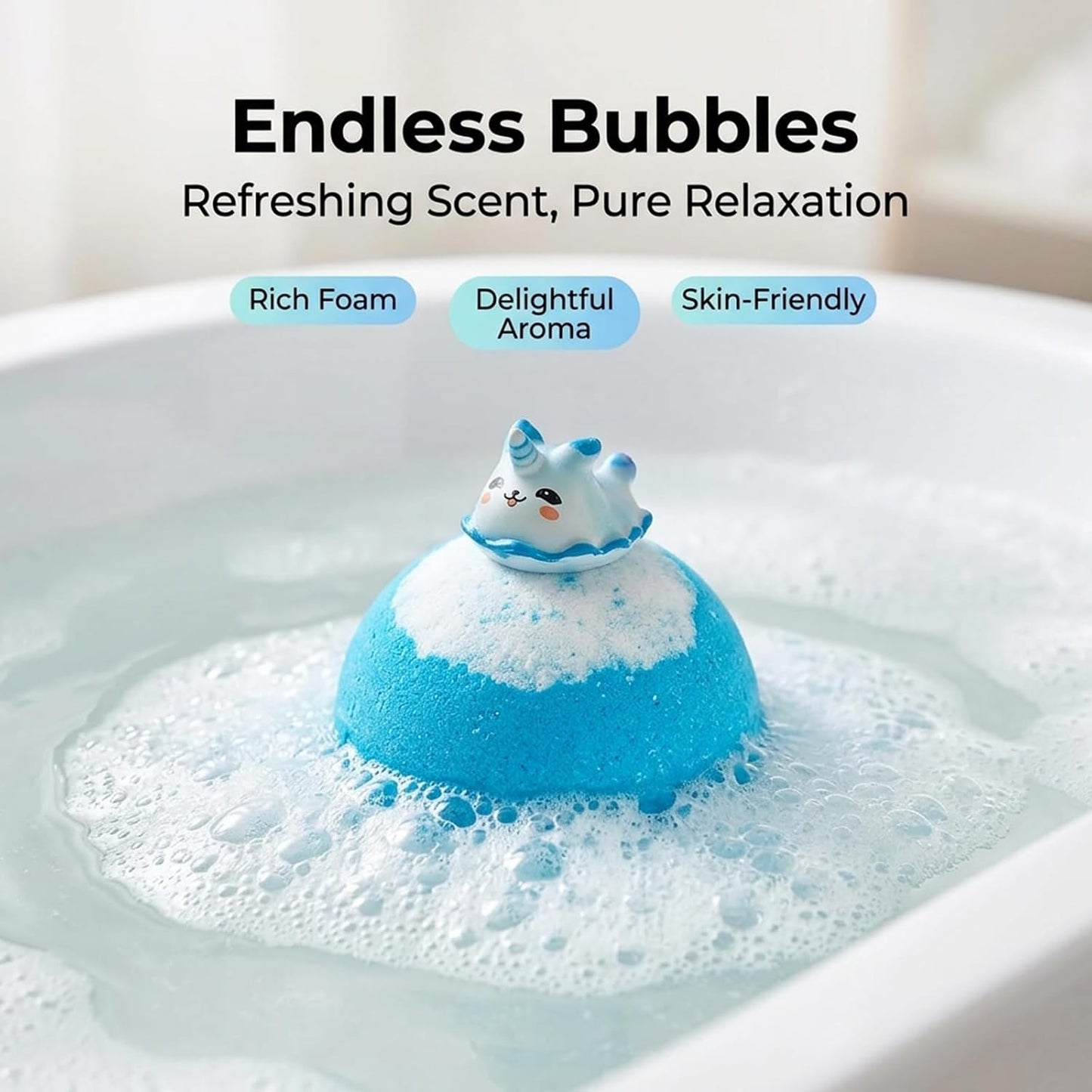 Kids Bath Bombs with Toys Inside, 12PCS Ocean Surprise Series Fizzy Bath Balls, Natural Vegan Essential Oils, Skin Moisturizing Spa Gift Set for Toddler Boys Girls Kids Children Baby