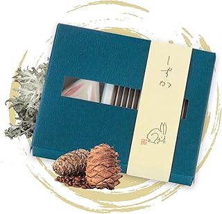Hasegawa Rabbit Series: Serene Meadow Incense Set - Cedarwood, Oakmoss & Musk - 15 Sticks with Rabbit Stone Holder (15-17 Min Burn Time Each) うさぎスティックセットしずか