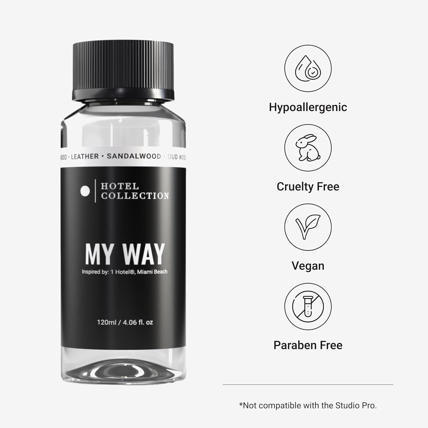 Hotel Collection Diffuser Oil - My Way - Aromatherapy Essential Fragrance Oil - Sandalwood, Warm Virginia Cedar & Beautiful Iris - 120ML 4.1 Fl oz