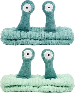 Huachi Skincare Headbands for Women Girls: Cute Snail Spa Headband for Washing Face, Makeup Face Wash Headband Funny Easter Basket Stuffers Gifts Green