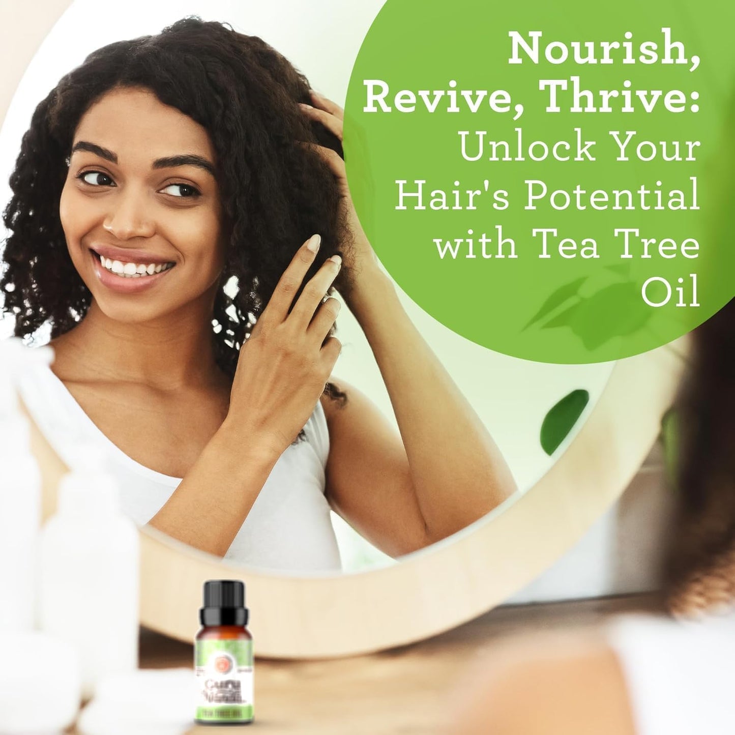 GuruNanda Tea Tree Essential Oil (0.5 Fl Oz) - 100% Pure, Natural and Undiluted Essential Oil for Diffusers - Perfect for Aromatherapy, Massages & DIY Recipes - Helps in Skin and Hair Care