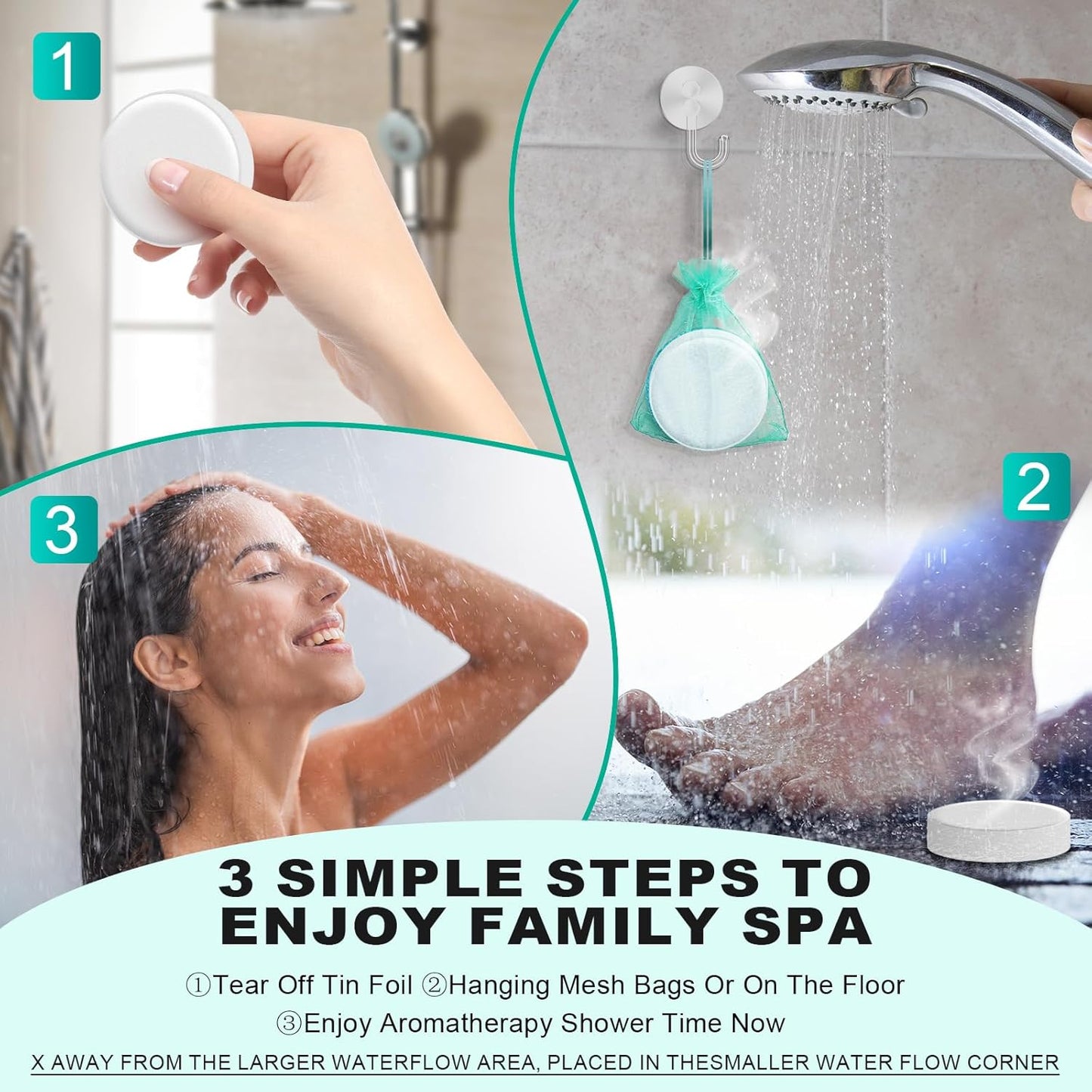 Shower Steamers Aromatherapy - 6 Pack Pure Eucalyptus & Mint Essential Oil Tablets, Daily Home Spa Shower, Self-Care & Relaxation Gift Set for Women & Men, Calming Aromatherapy, Handmade