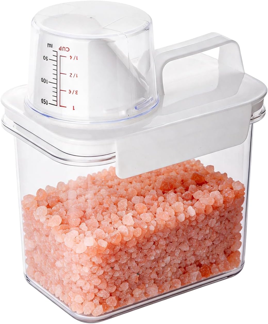 Epsom Salt Container with Scoop Cup-1100ml(37oz) | Airtight Leakproof Storage Bath Salt Container with Measuring Cup