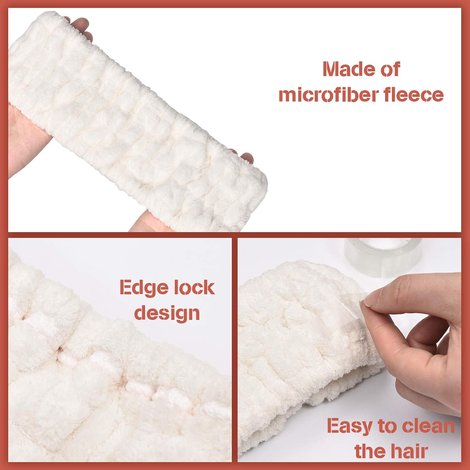 Chuangdi 3 Pieces Spa Headband for Women Facial Makeup Headband Soft Terry Cloth Hairband for Washing Face Mask Spa Shower Gifts(Black, White, Light Grey)