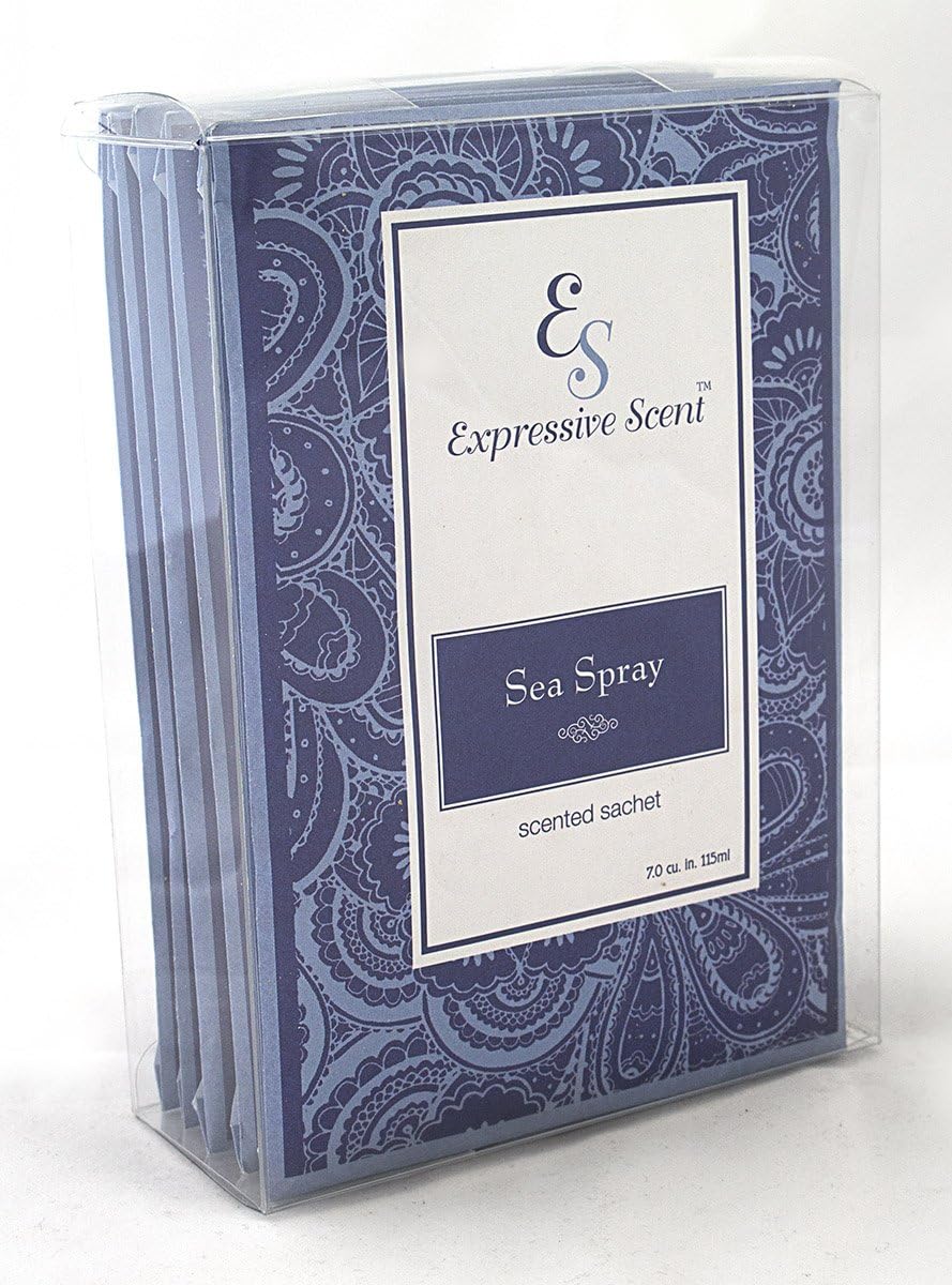 Seaspray Scented Sachet Envelope Air Freshener By Expressive Scent - 3 Pack