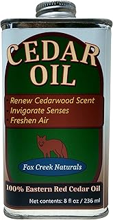 8oz Cedar Oil Can - Essential Eastern Red Cedar Wood (Juniperus Virginiana) Oil - Fox Creek Cedar Oil