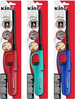 Mango Kingdom 3 Pack King BKOU172 Multi Utility Lighter Assorted Colors
