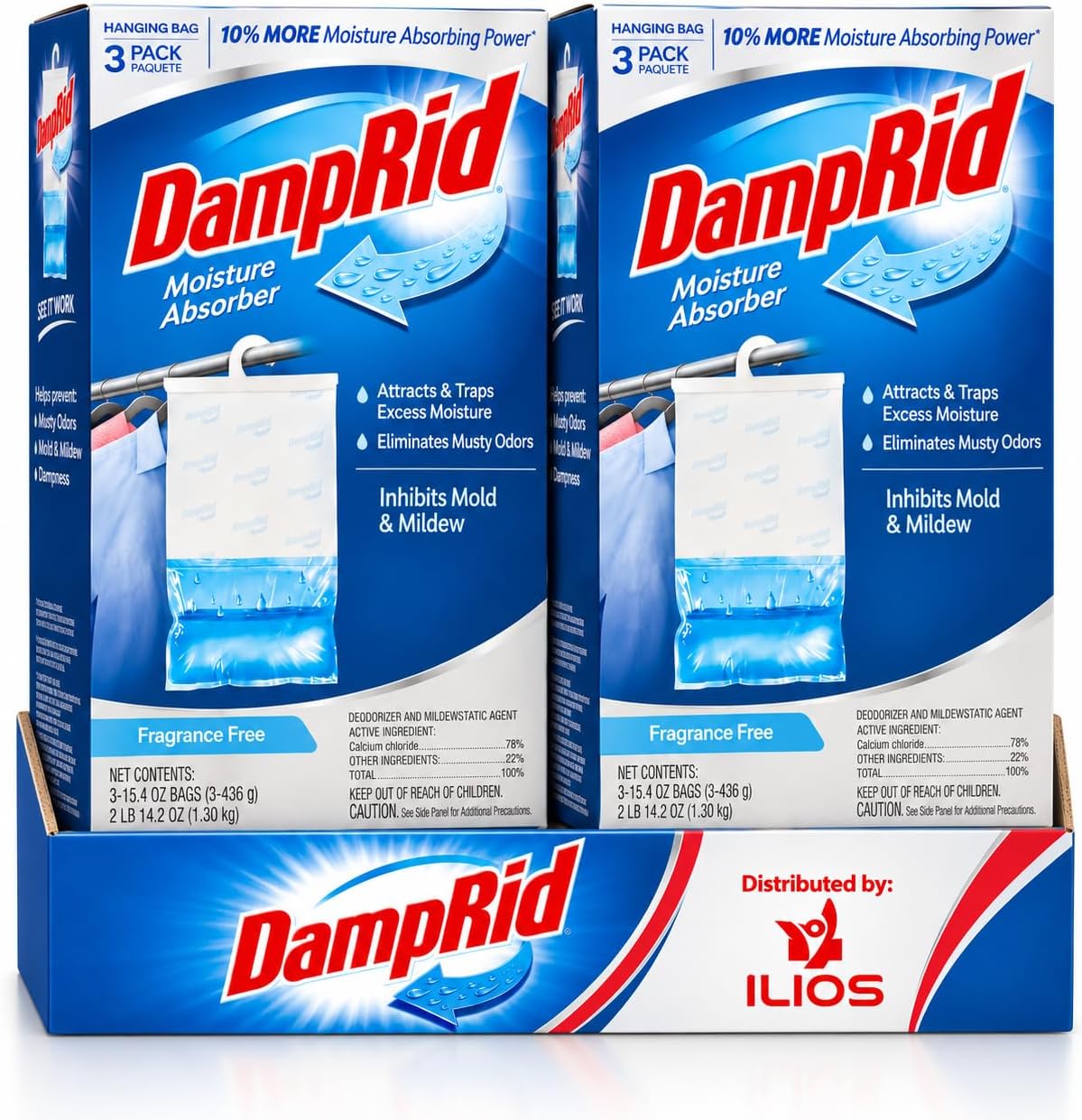 Damp Rid Hanging Bag Moisture Absorbers for Closet