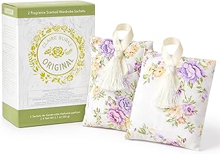 Claire Burke Scented Sachets Original Fragrance for Drawers and Closet, Floral Scent, 2 ct