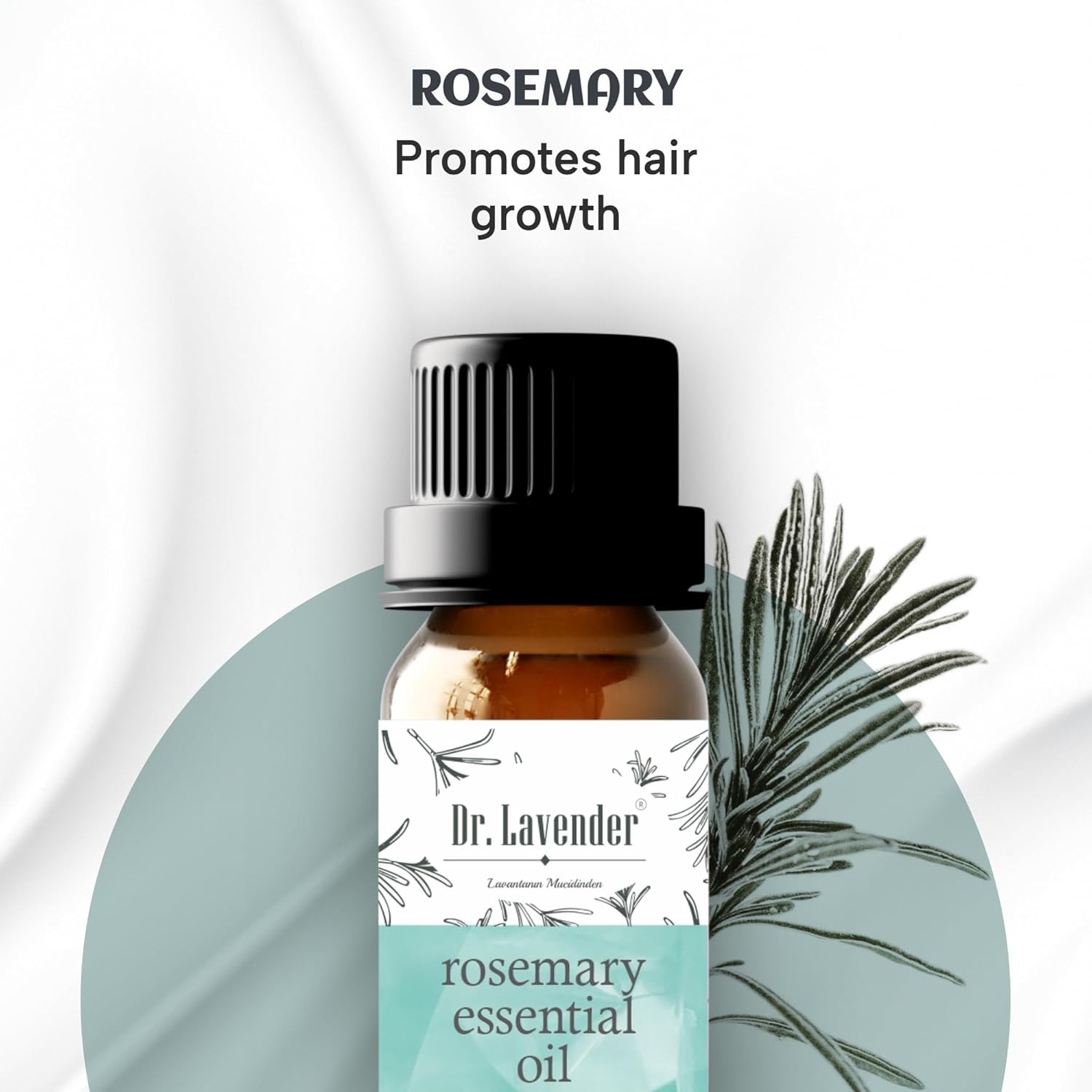 Dr. Lavender Natural Rosemary Essential Oil - 100% Botanical Scent for Hair Appearance & Scalp Massage - Revitalizing Aroma for Diffuser & Home Fragrance - 10ml