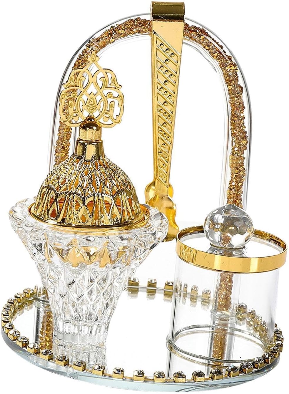 Arabic Incense Burner Luxury Incense Holder Set Friend Gift Fine Craftsmanship Table Ornament Home Office Decor for SPA Desk