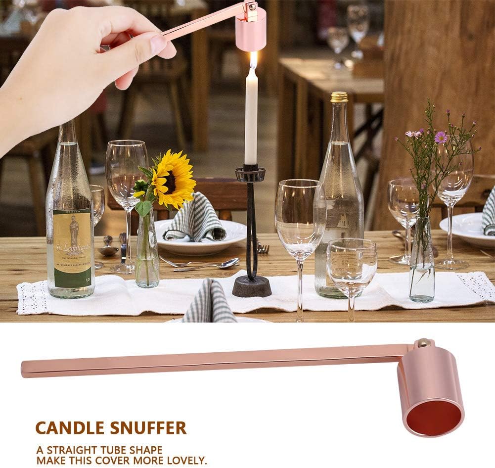 Candle Snuffer, Candle Extinguisher Stainless Steel Elegant Stopper with Long Handle for Safe Wick Flame Extinguishing, 4 Colors