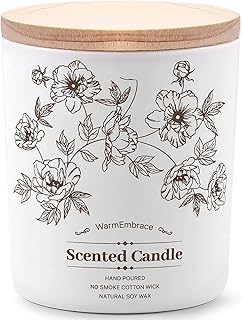 Deluxe Scented Candle for Women & Men, Vanilla Coconut Soy Wax Candle, 9.2 Oz Jar Candle for Home, Scented-80 Hour Long Lasting Burning, Suitable Present for Mom