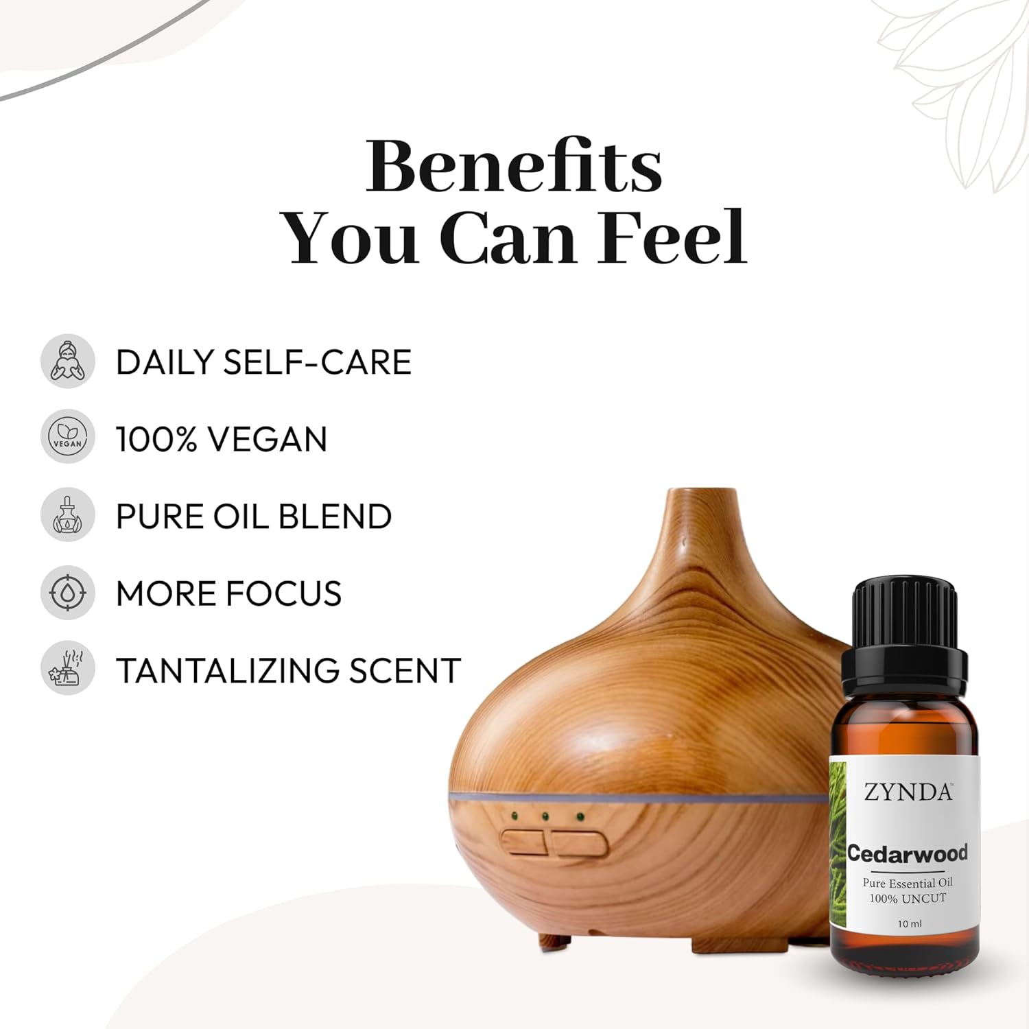 Cedarwood Essential Oil Pure and Natural – Premium Organic 100% Uncut Cedar Essential Oil Extract for Aromatherapy, Diffuser, Massage, Relaxation, and Skin Care – 10ml Amber Glass Bottle