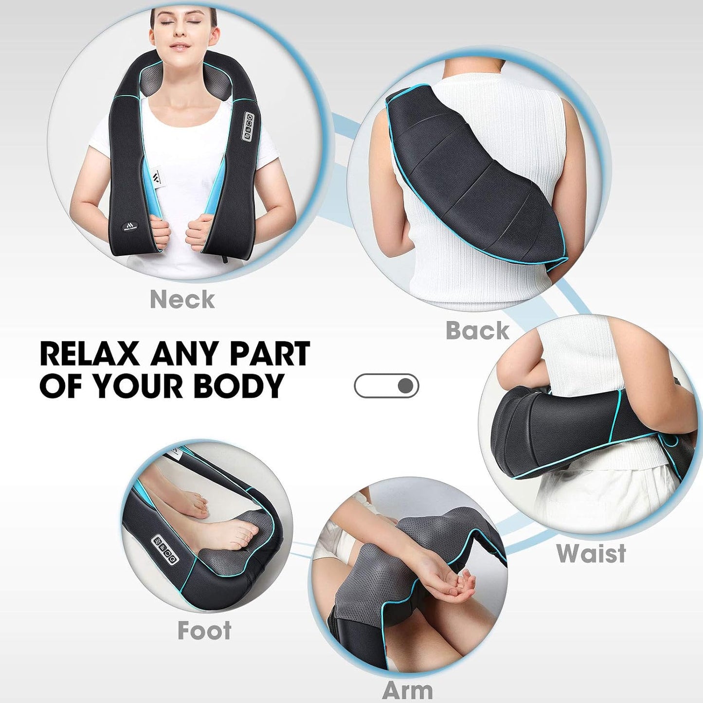 MagicMakers Fathers Day Dad Gifts, Shiatsu Neck Massager with Heat for Pain Relief Deep Tissue – Christmas Gift for Women, Men, Mom, Dad, Her, Him– Amazing Back & Shoulder Relief from Daughter or Son