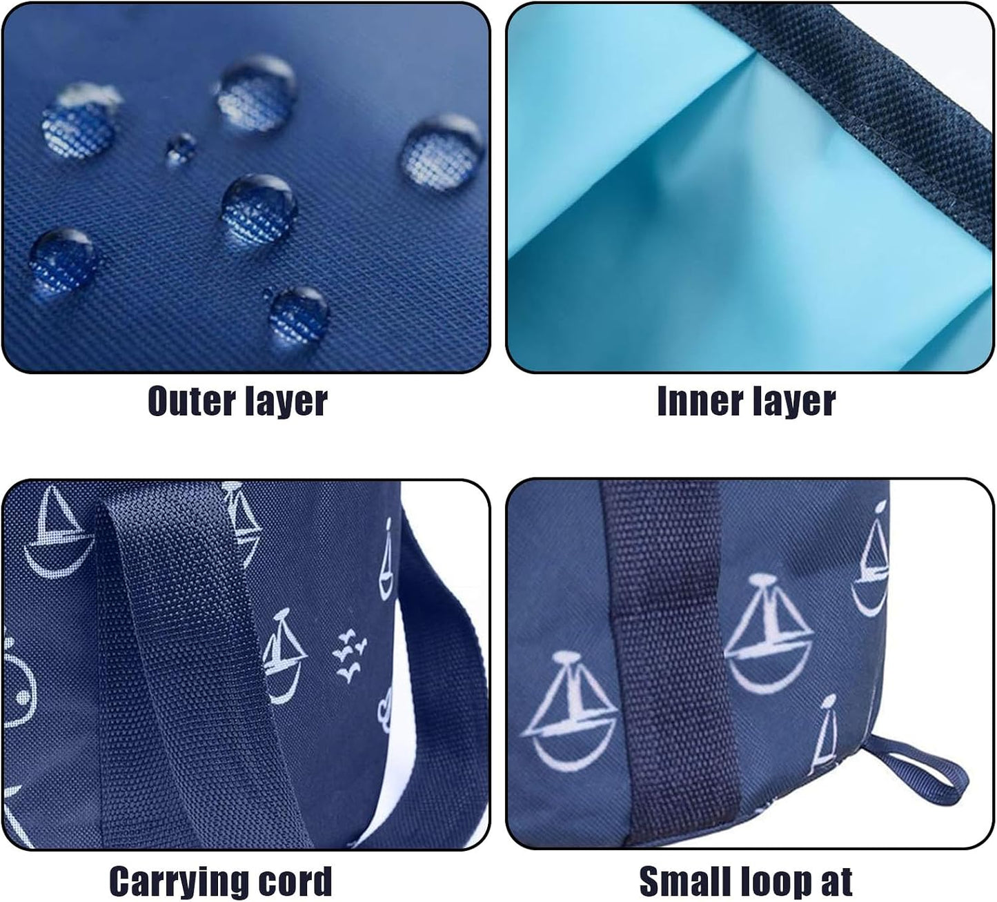 Collapsible Foot Soak Bucket 25L, Portable Foot Bath Basin, Foldable Travel Pedicure Tub, Double-Layer Leak-Resistant PEVA Liner, Reinforced Fabric, Hanging Loop(Blue)