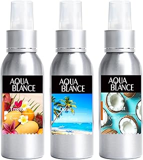 Fragrant Room Spray, Tropical, Ocean, Coconut, 3 x 3.4 fl oz, Air Fresheners Odor Eliminator for Home, Bathroom, Concentrated Room Spray