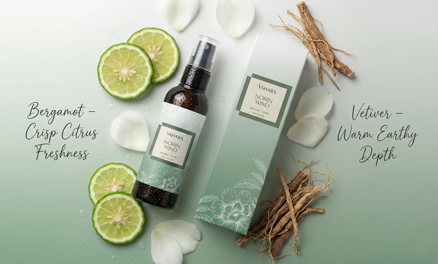 Luxury Linen & Room Spray – Long-Lasting Water-Based Home Fragrance with Essential Oils – Non-Toxic Air Freshener & Natural Odor Eliminator for Bedding & Rooms (3.38 FL OZ, Norin Wind)