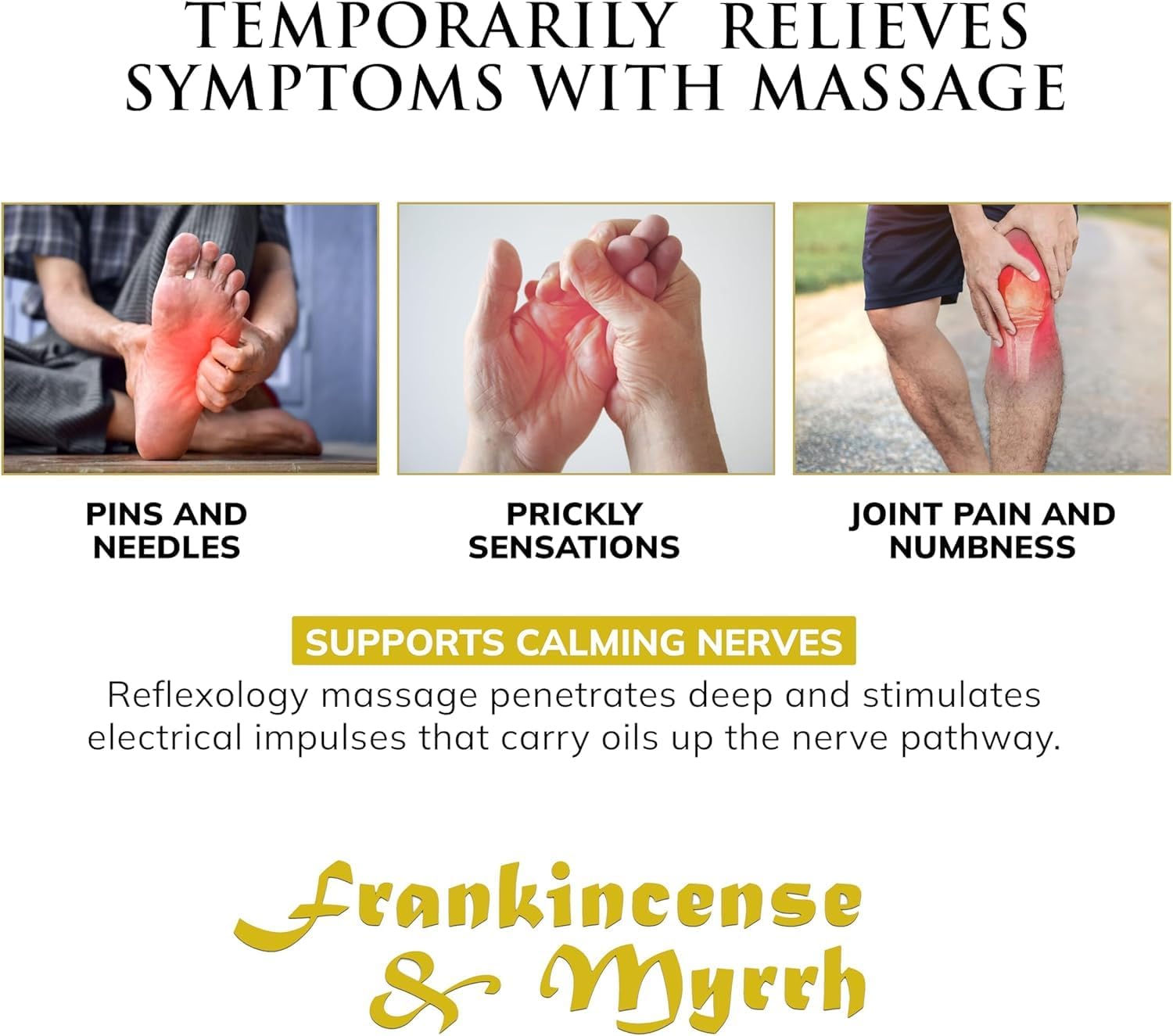 Wise Men Healing Balm with Myrrh and Frankincense Essential Oils for Soothing Nerve Relief Massage