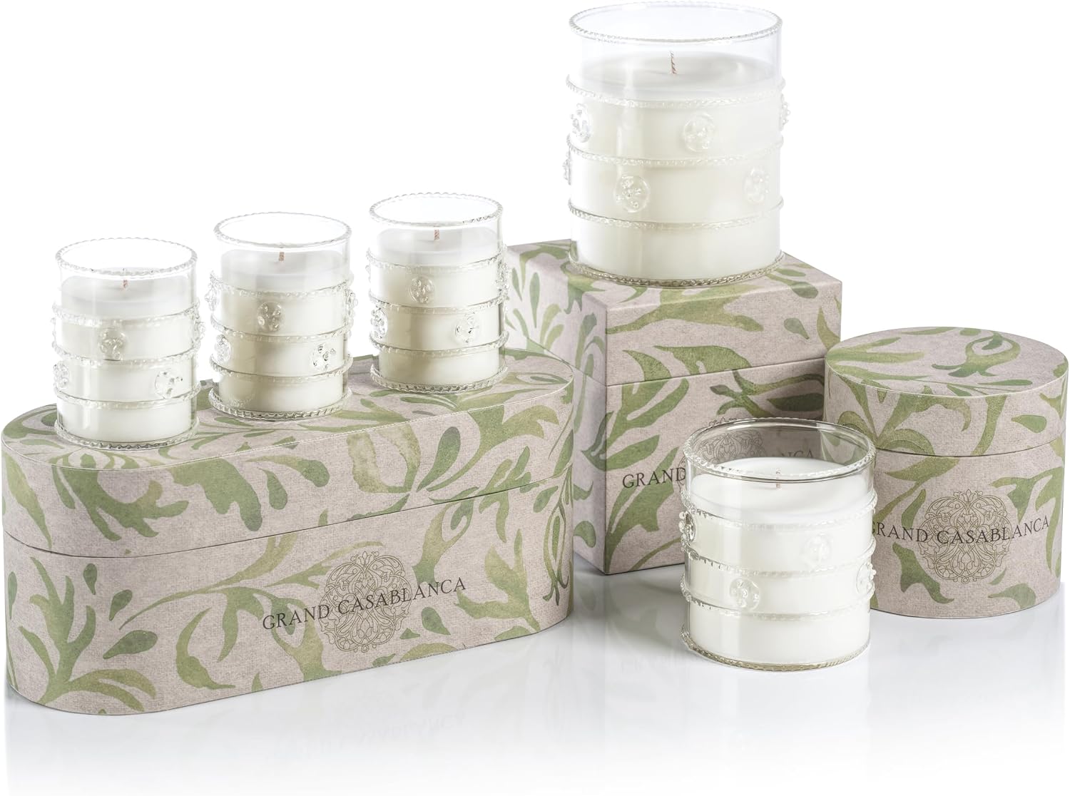 Zodax Grand Casablanca Glass Jar Scented Candle for Home Decor - Single-Wick Candle Ideal for Kitchen and Bathroom - Makes a Great Gift for Women and Men - Apricot Bloom - 6.5 Oz. - Pack of 1
