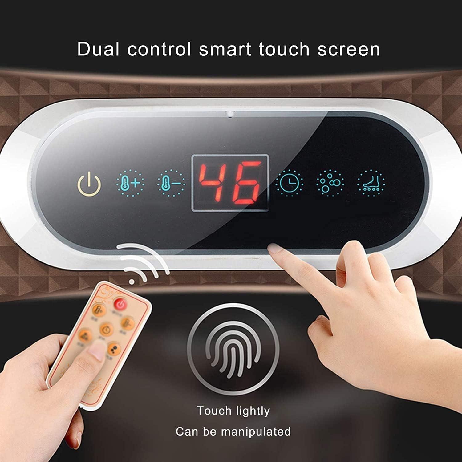 Foot Spa Bath Massager w/Heat Motorized Shiatsu Massage Balls 10 Maize Rollers Time Temper Control LED Display Home Pedicure Foot Bath Tub