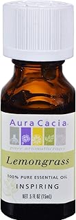 Aura Cacia 100 Percent Pure Lemongrass Essential Oil, 0.5 Ounce - 6 per case.