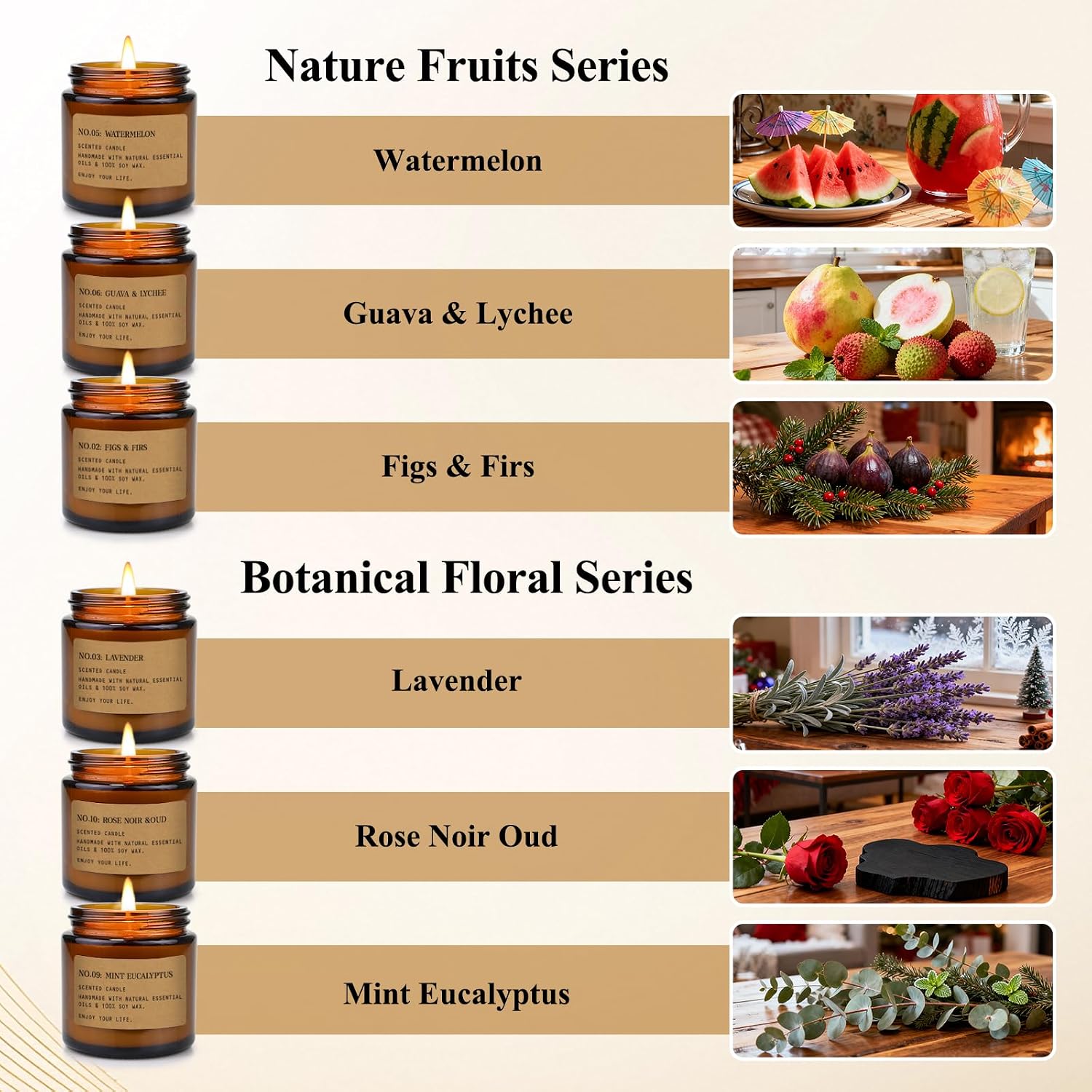Scented Candles Gift Set,12 Pack Aromatherapy Candles for Home Scented, Aromatherapy Jar Candle Gifts for Women, Natural Soy Wax Amber Candle Set, Scented Candles Set for Birthday Present
