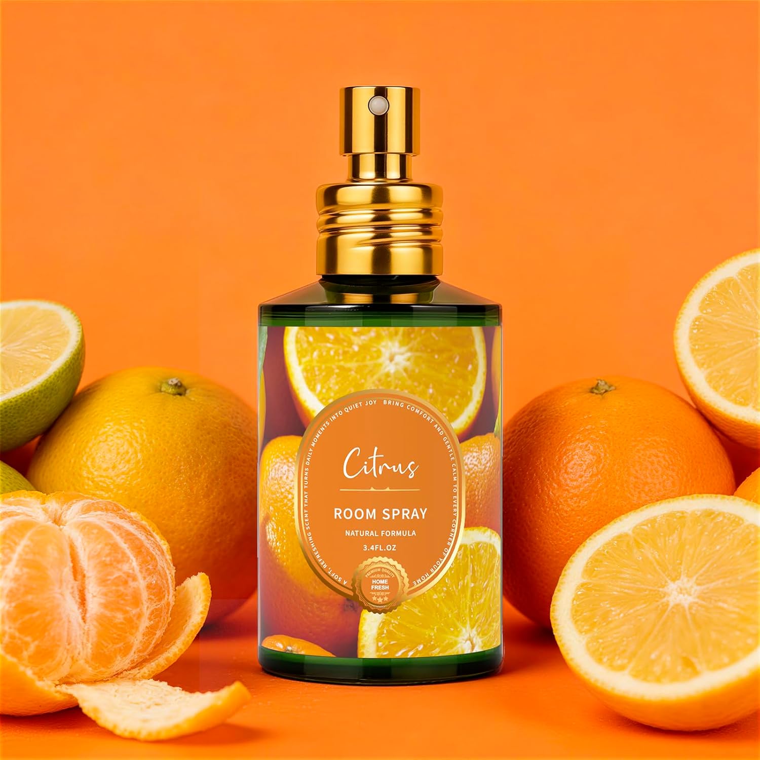 Citrus Room Spray 2 Pack, 3.4oz/100ml Each – Long-Lasting Air Freshener & Odor Eliminator for Home, Bathroom, Bedroom & Office, Concentrated Room Spray