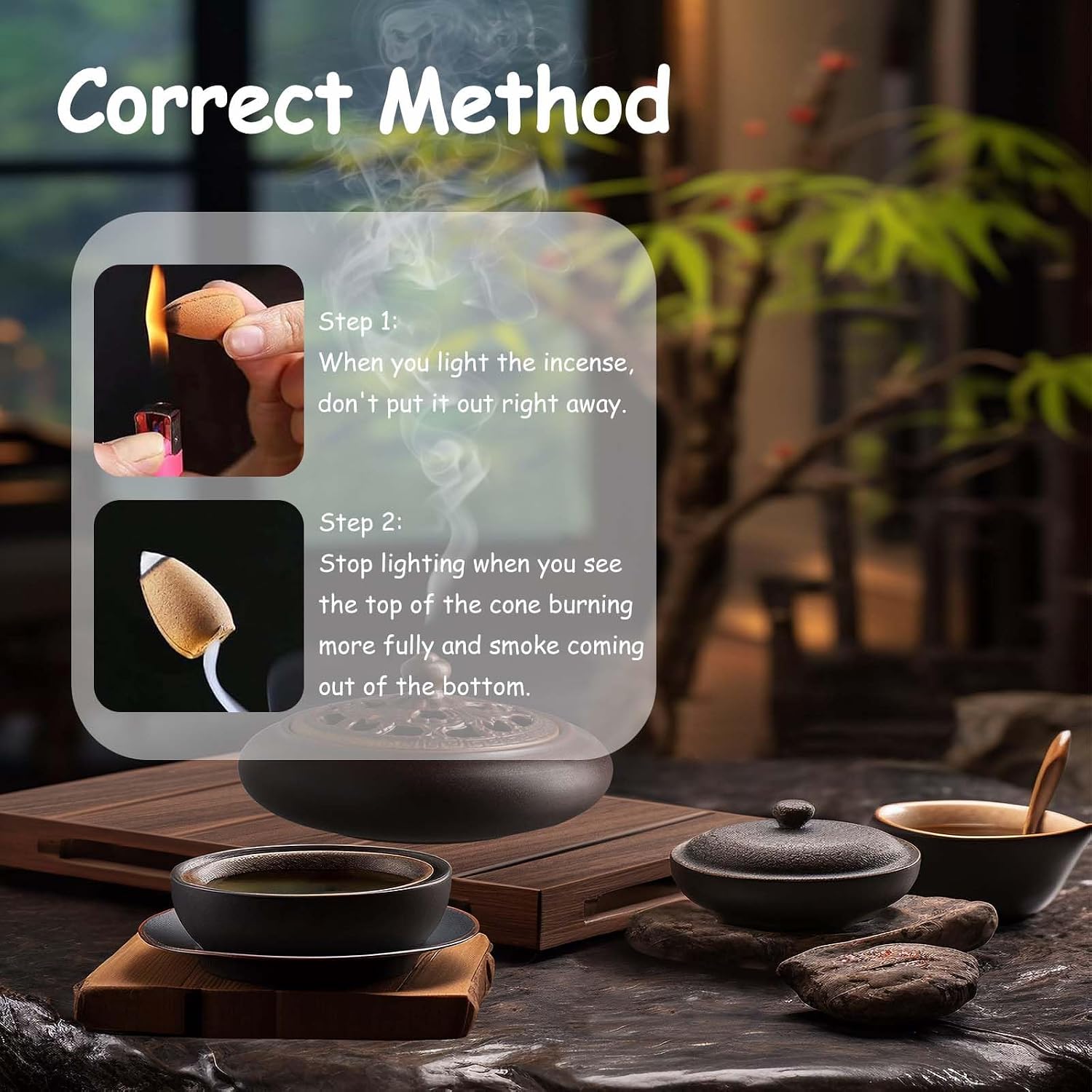 120 Pcs Lavender Backflow Incense Cones for Waterfall | Scented Backflow Incense Burner Cones for Meditation, Yoga & Relaxation(Lavender)
