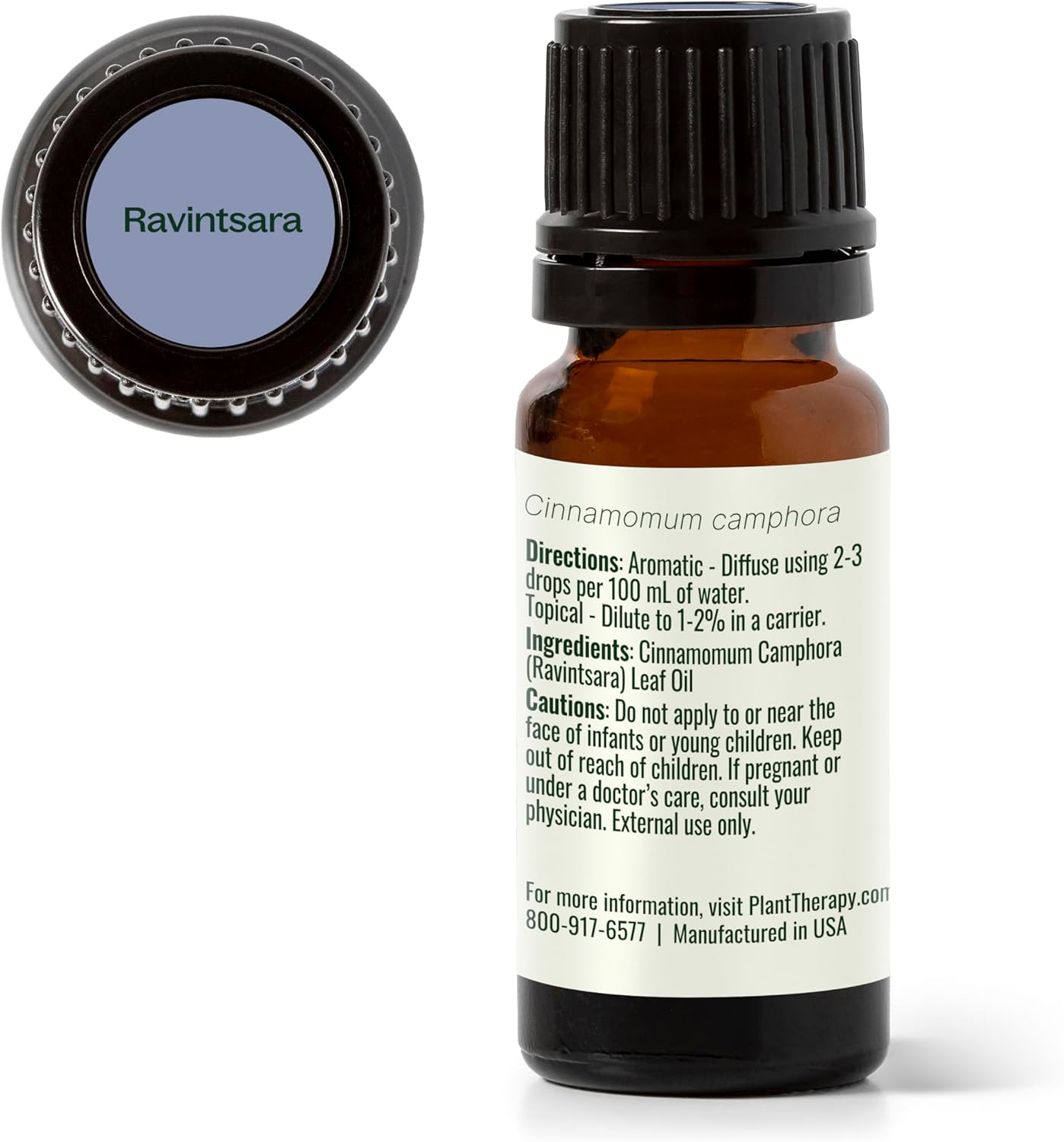 Plant Therapy Ravintsara Essential Oil 10 mL (1/3 oz) 100% Pure, Undiluted, Stimulating Aromatherapy for Respiratory Support and Joint Ache Relief