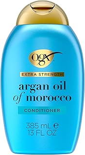 OGX Extra Strength Hydrate & Repair + Argan Oil of Morocco Conditioner for Dry, Damaged Hair, Cold-Pressed Argan Oil to Moisturize Hair, Paraben-Free, Sulfate-Free Surfactants, 13 Fl Oz