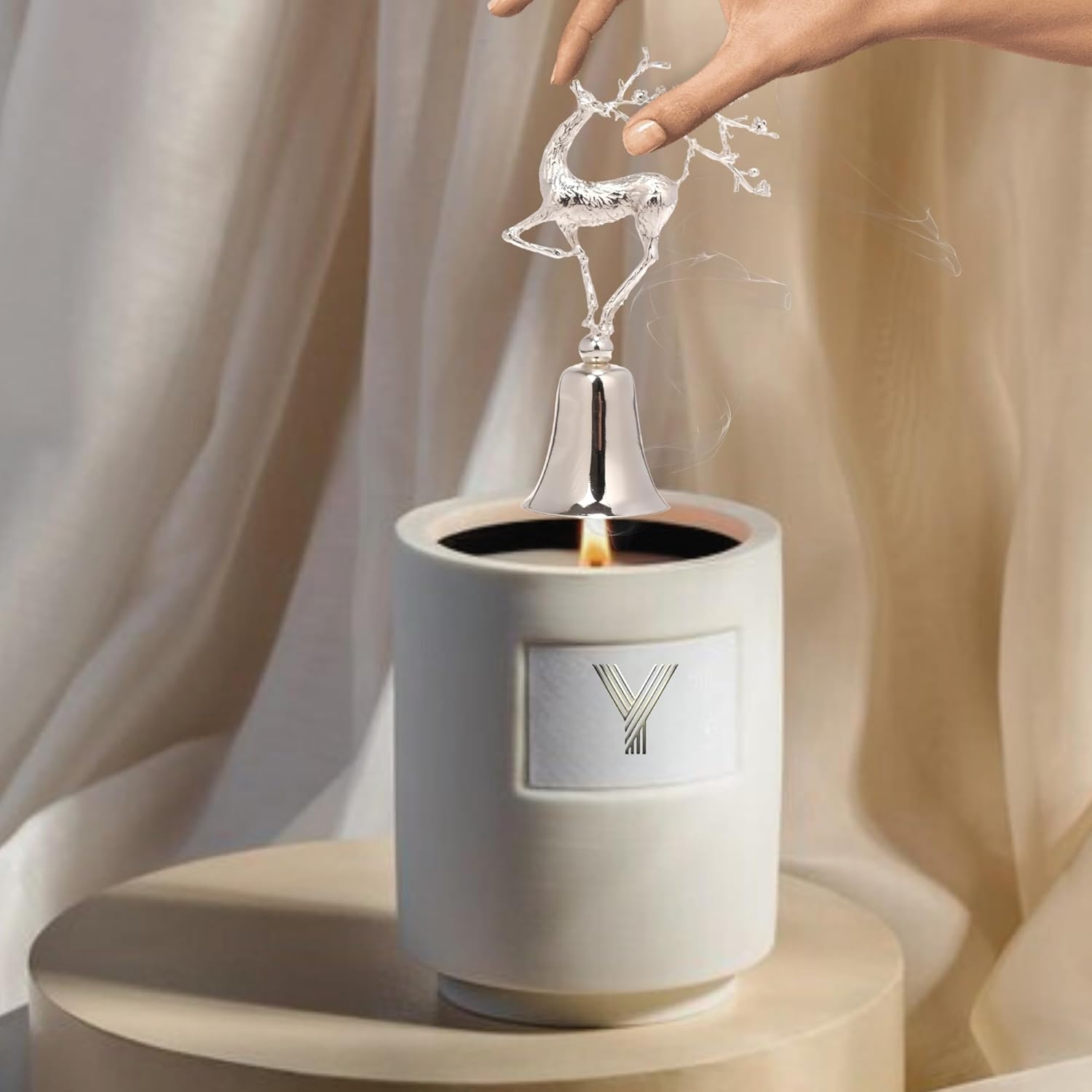Deer Candle Snuffer (Silver)