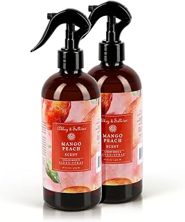 Abbey & Sullivan Linen Spray, Mango Peach, Fabric Freshener and Fragrance Room Spray, Pack of 2, 16 oz
