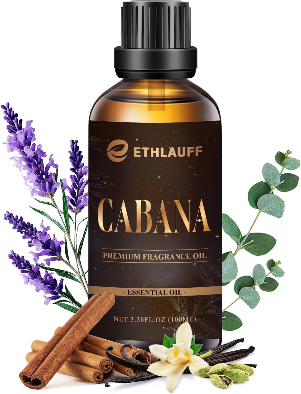 Cabana Hotel Diffuser Oil | Aromatherapy Fragrances Inspired by 5-Star Hotels | Luxurious Scents, Premium Fragrance Oil Blend for Waterless Diffusers and Crafting - 100ml, 3.38 fl oz
