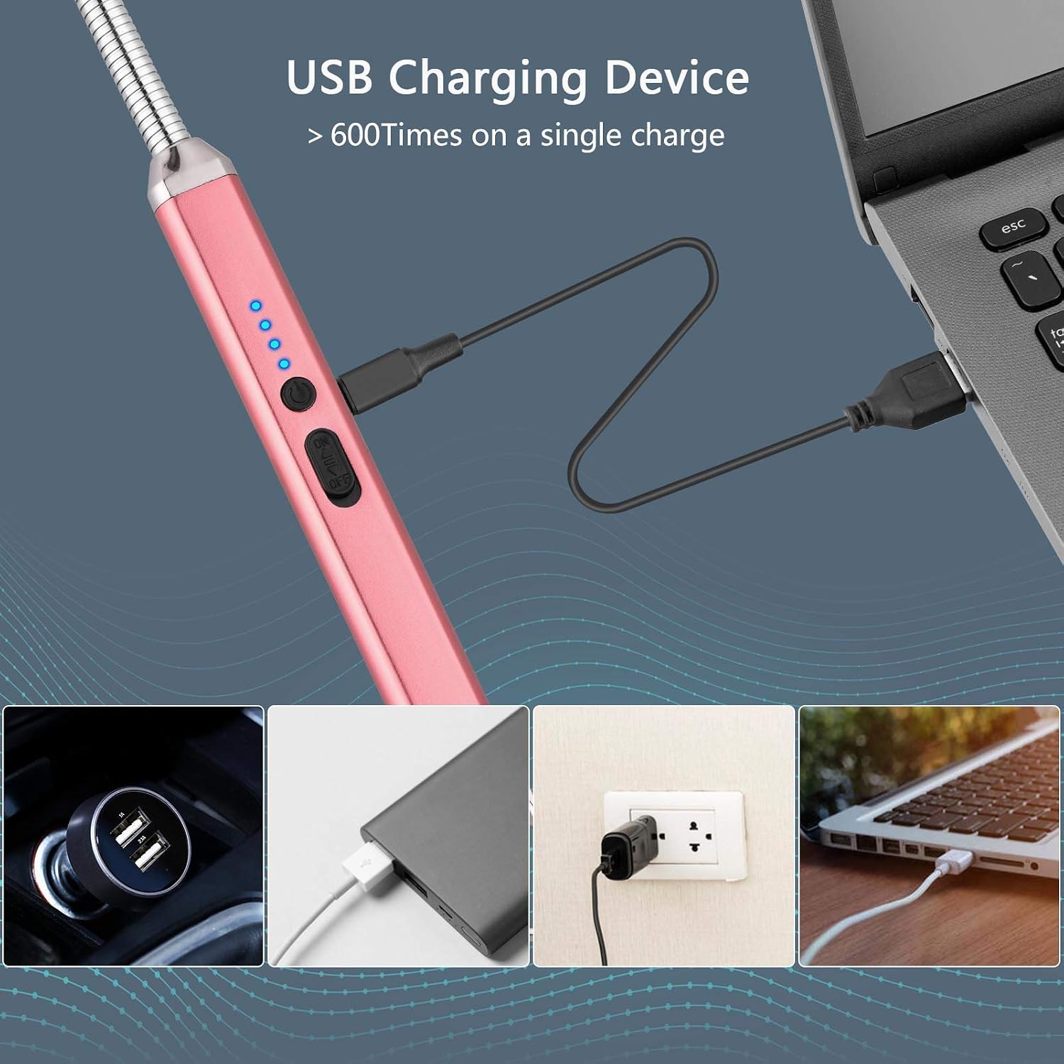 MEIRUBY Electric Candle Lighter, Valentine's Day Gifts for Women Mom Men Wife, USB Arc Rechargeable Windproof Long Lighter for Candle BBQ Birthday Housewarming Gift Idals
