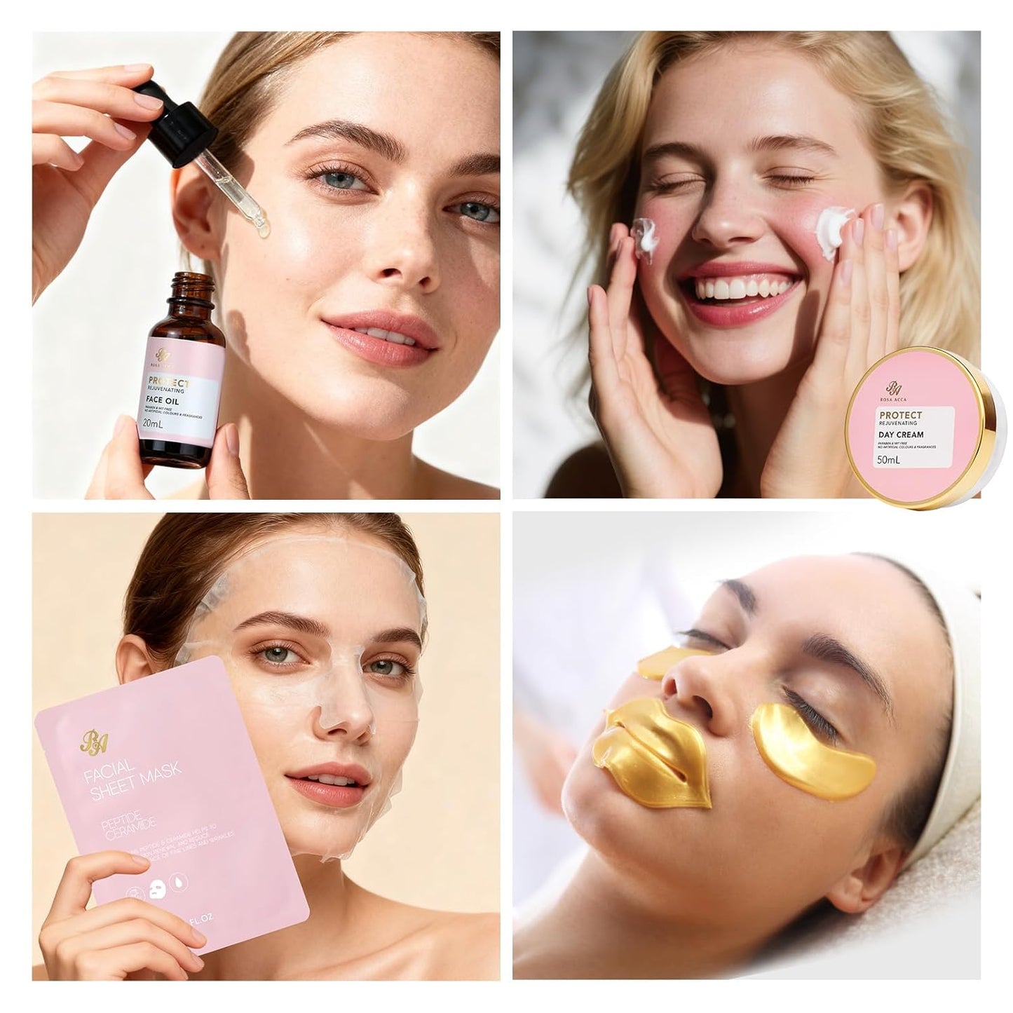 Mother's Day Gifts for Mom, Rose 23 Pcs Facial Skin Care Set, Bath and Body Gifts Basket Set for Women, Home Spa Set, Self-Care Set, Face Oil, Birthday, Christmas, Valentines, Girlfriend, Anniversary