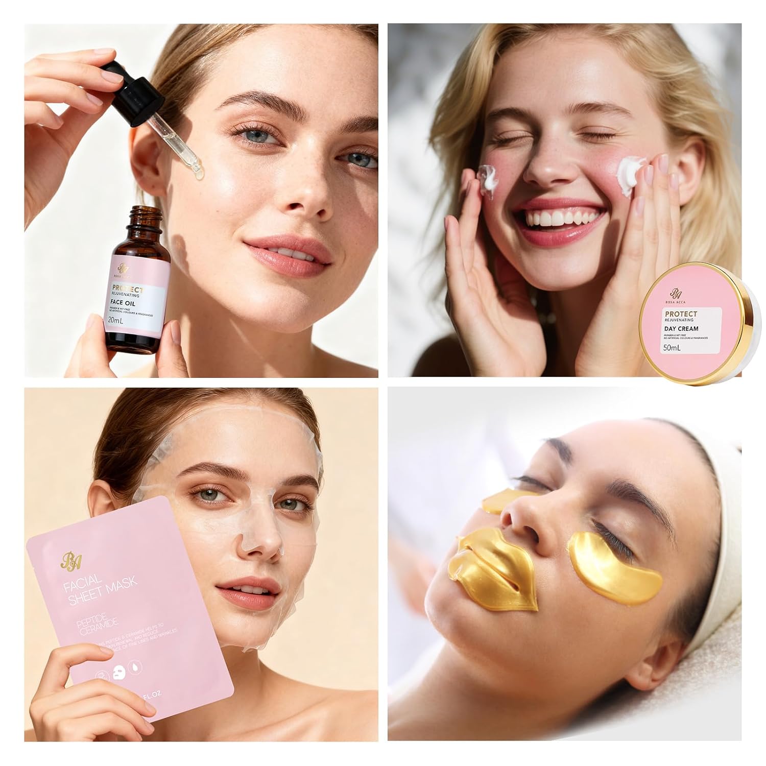 Mother's Day Gifts for Mom, Rose 23 Pcs Facial Skin Care Set, Bath and Body Gifts Basket Set for Women, Home Spa Set, Self-Care Set, Face Oil, Birthday, Christmas, Valentines, Girlfriend, Anniversary