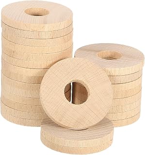 uxcell 25Pcs 46x16x5mm Cedar Blocks for Clothes Storage, Aromatic Cedar Rings, Cedar Accessories Wood Chips for Wardrobes Closets Drawers
