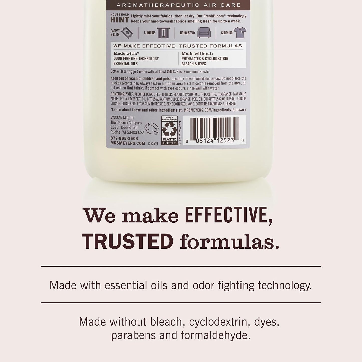 MRS. MEYER'S CLEAN DAY Fabric Freshener, Lavender scent, 20 Ounce Bottle