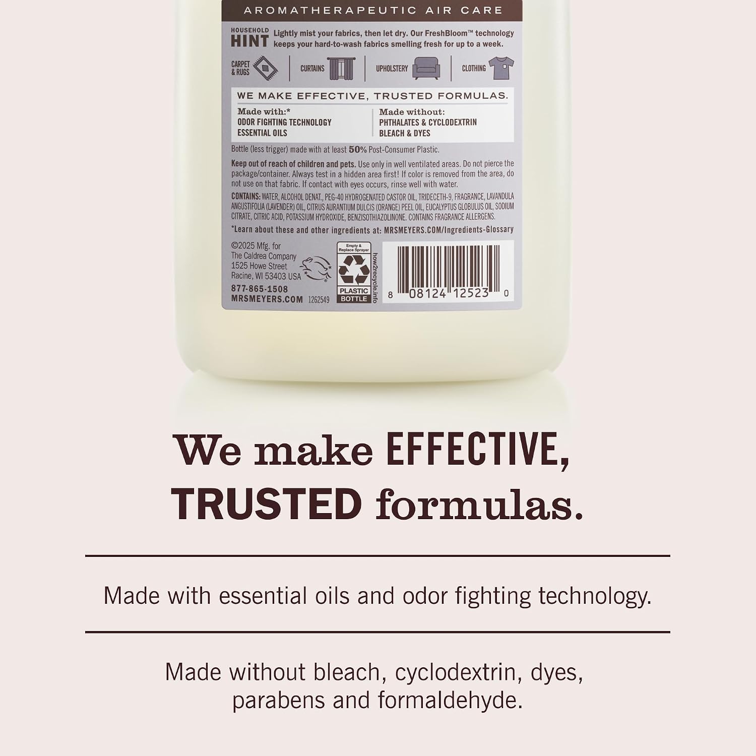 MRS. MEYER'S CLEAN DAY Fabric Freshener, Lavender scent, 20 Ounce Bottle