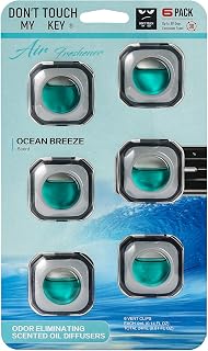 Car Air Freshener Vent Clip 6 Pack 4ml Each Up to 180 Days Long Lasting Scent Odor Eliminator for Women Men(Ocean Breeze)