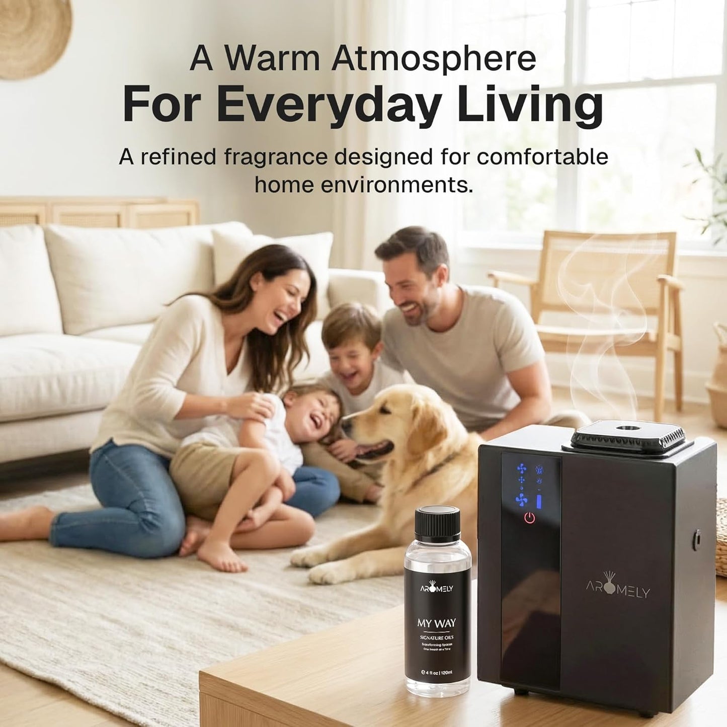 AROMELY My Way Diffuser Oil Blend | Luxury Home Fragrance Oil for Diffusers | Inspired by 1 Hotel | Signature Scent with Notes of Leather, Cardamom, Lemon, Cedarwood, Iris & Amber | 120ml