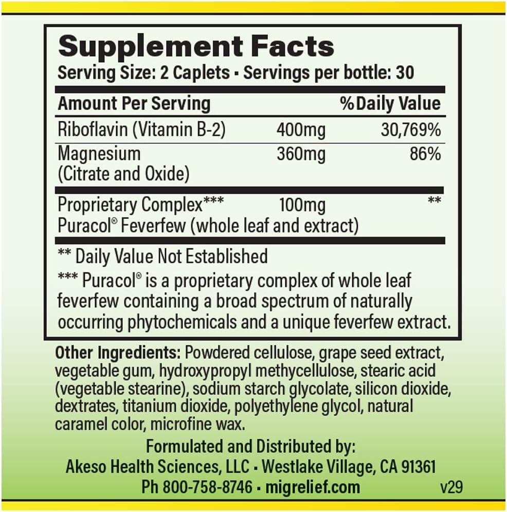 Nutritional Support & Comfort Kit for Migraine Sufferers - MigreLief Original Daily Triple Therapy Formula, Plus MigreLief Comfort Stick Essential Oils Roll-On (10ml) - 1 Month Supply.