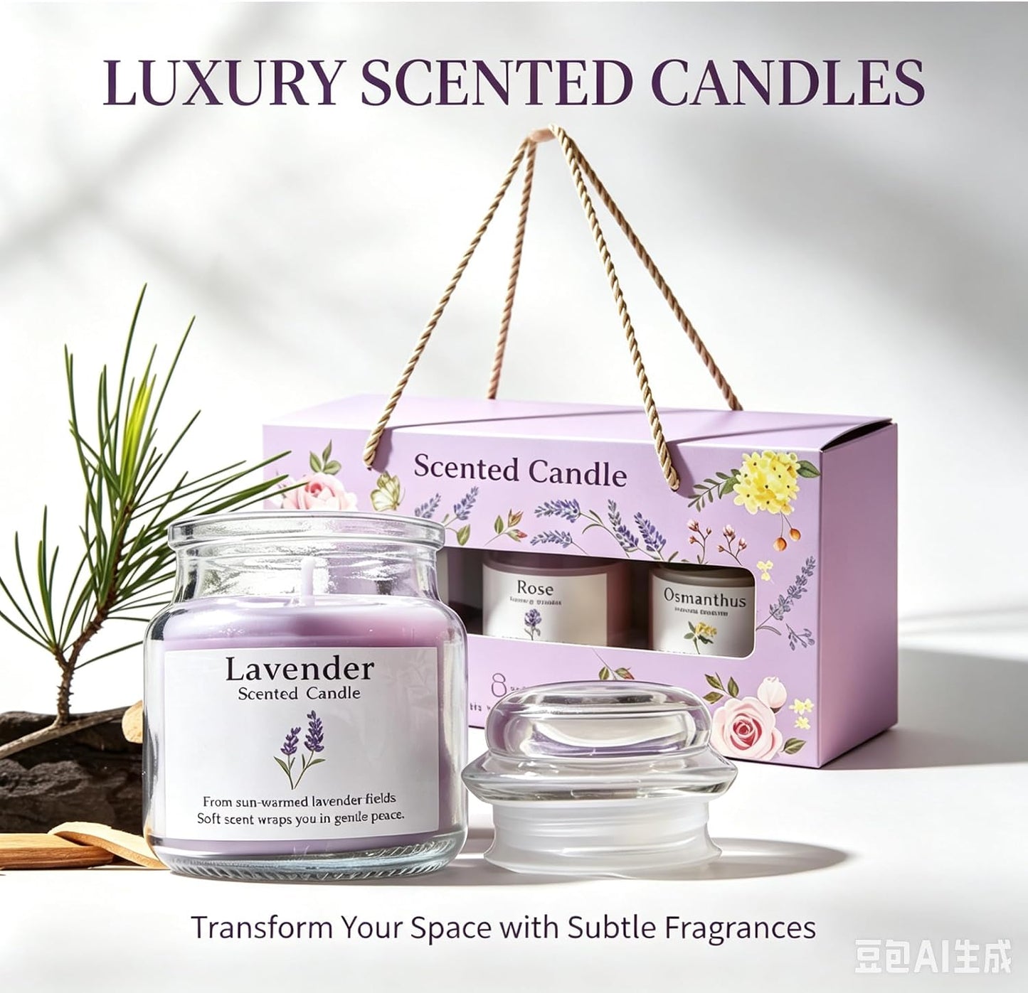 2026 Scented Candles for Women, 8.5oz(3x80g),Soy Wax Aromatherapy Candles for Girls Birthday,3 Votive Candles for Stress Relief, Graduation Gift.