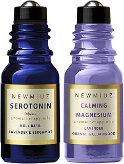 Destress Holy Basil Lavender and Bergamot & Calming Magnesium Lavender Orange Cedarwood Pack of 2