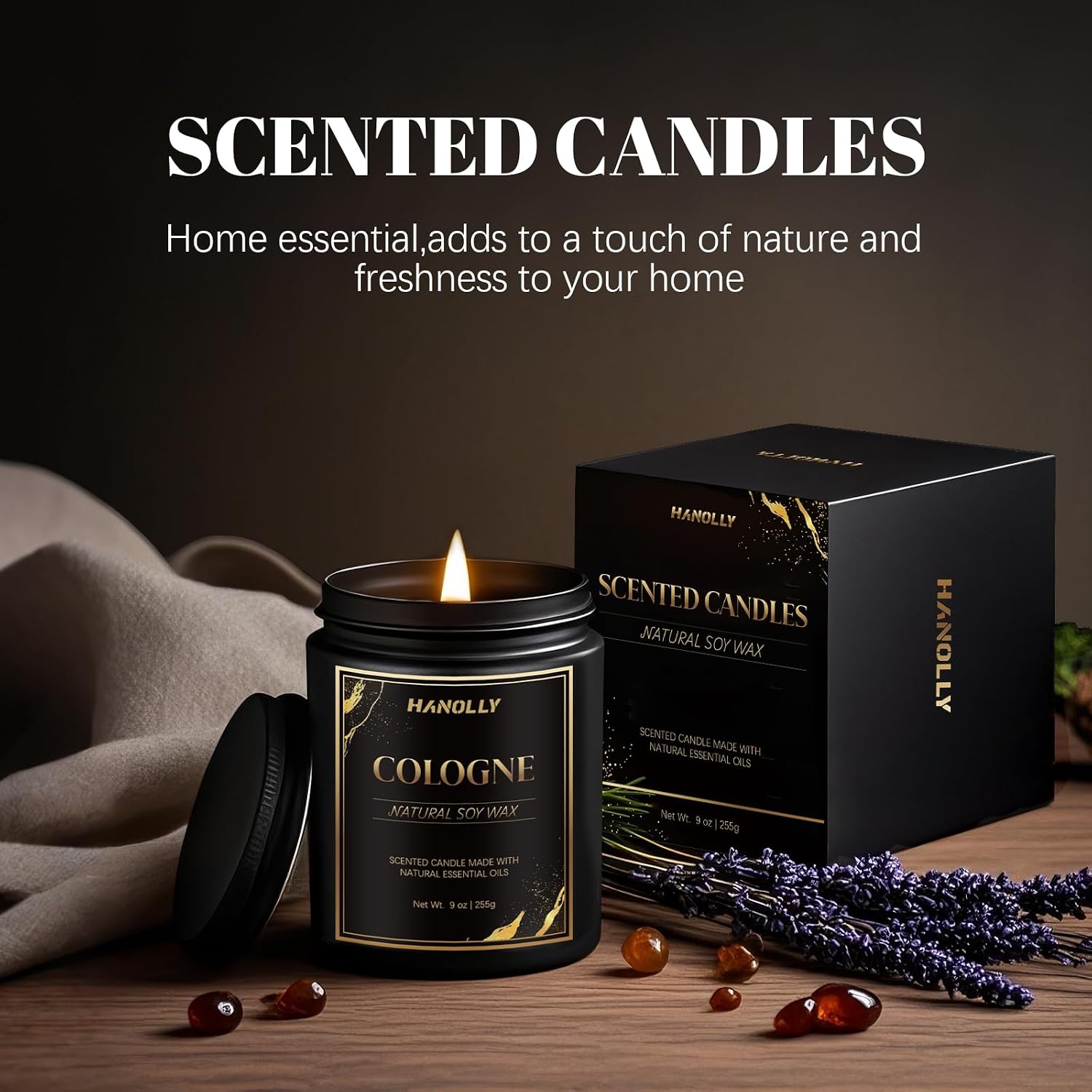 D.Ream On.Ward Hotel Candle, 9 oz Scented Candles for Home Soy Candle Wax, Inspired by The Westin Hotels, Luxury Long Lasting Aromatherapy Jar Candle Gifts for Men Women